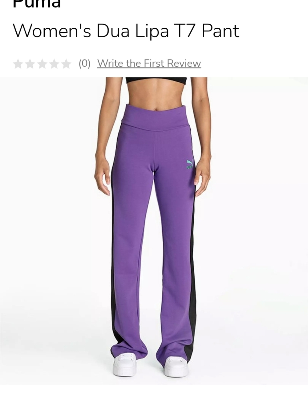 Puma Xxs Lounge/yoga Pant Purple/black
